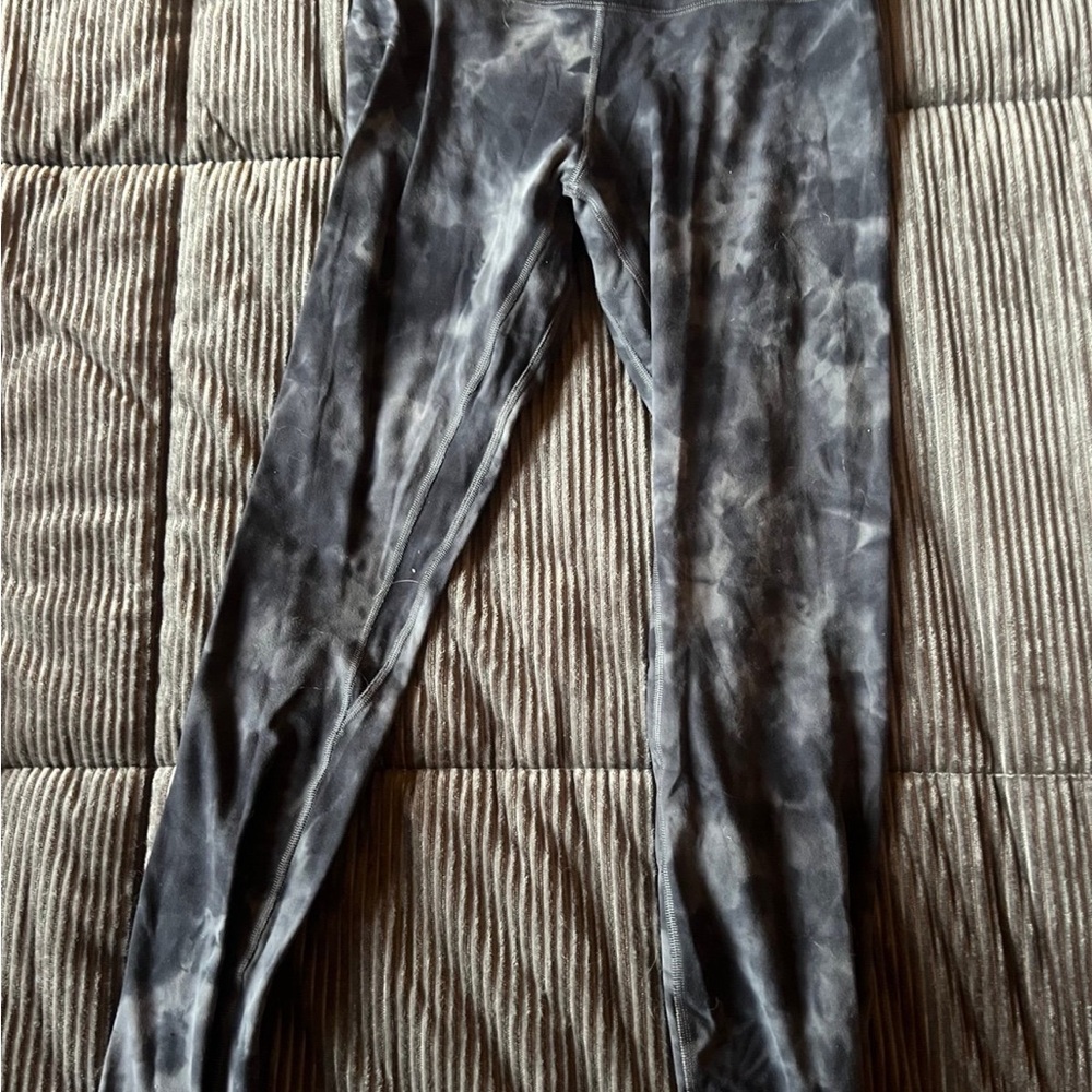 lululemon athletica Black Tie-Dye Leggings